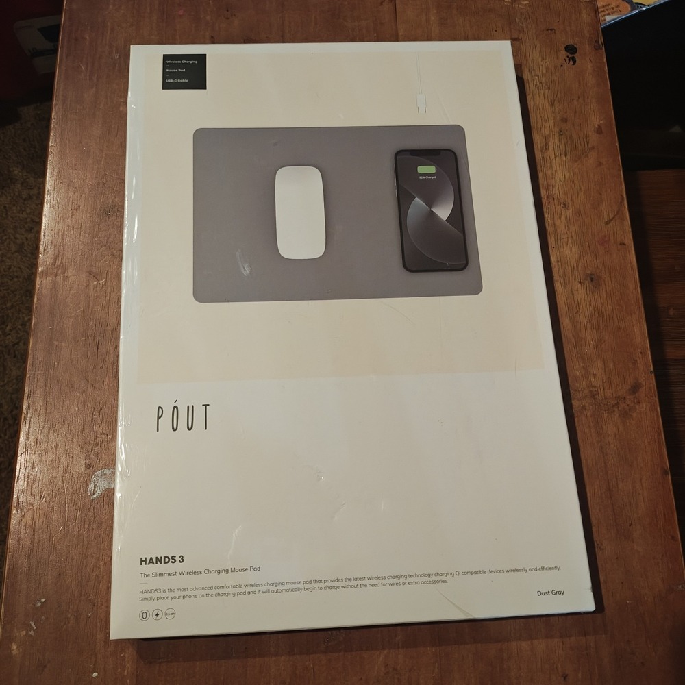 PÓUT Hands 3 Wireless Charging Mouse Pad New In Sealed Box 8809418160434